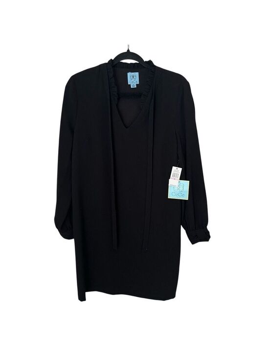 CeCe Dresses & Skirts - Cece Black Bow Long Sleeve Polyester Mini Dress Women’s Size 6 Macy’s